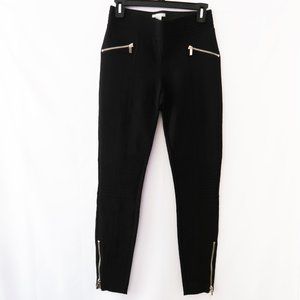 SOLD | H&M Black Moto Pants with Gold Zippers